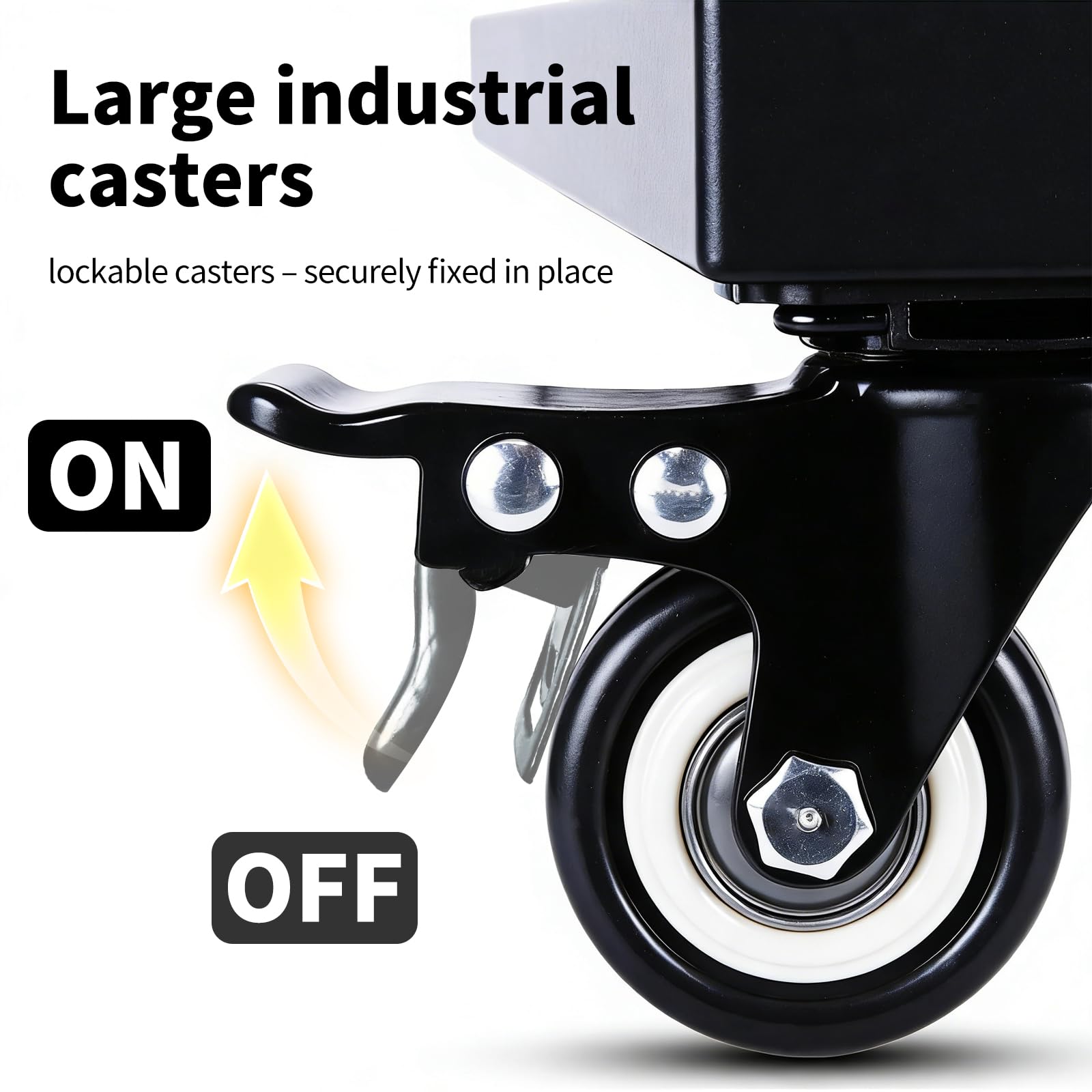 LUBORN plant caddy with locking casters keeps pots stationary