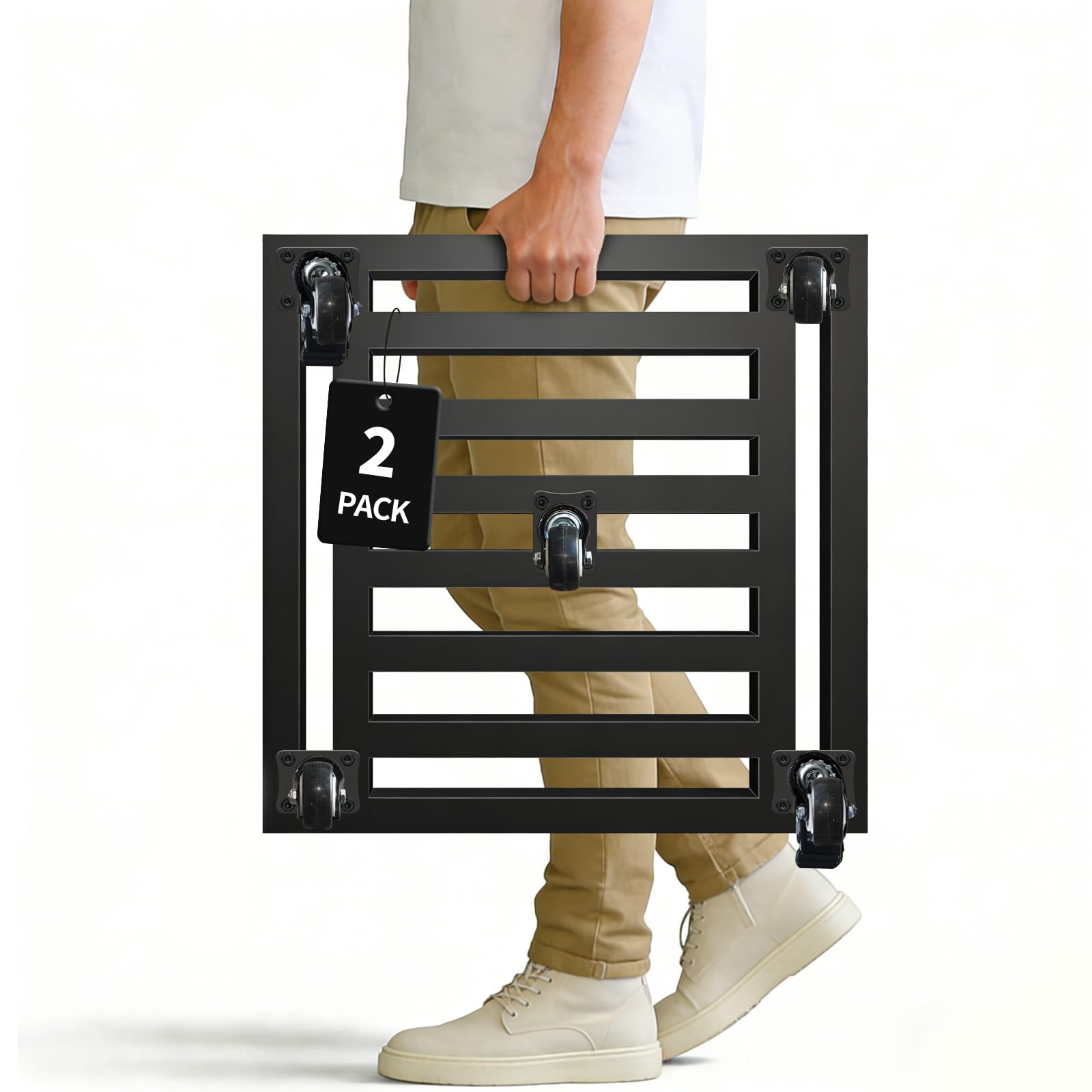 LUBORN plant caddy with wheels on a 20x20 platform for effortless plant movement
