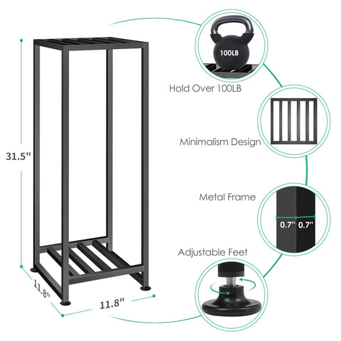 LUBORN plant stand assembly detail demonstrates 0.7-inch thick tubing strength