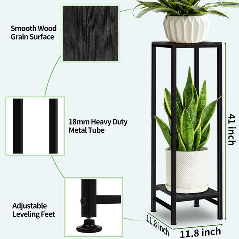 LUBORN heavy-duty metal frame ensures stable plant showcasing.