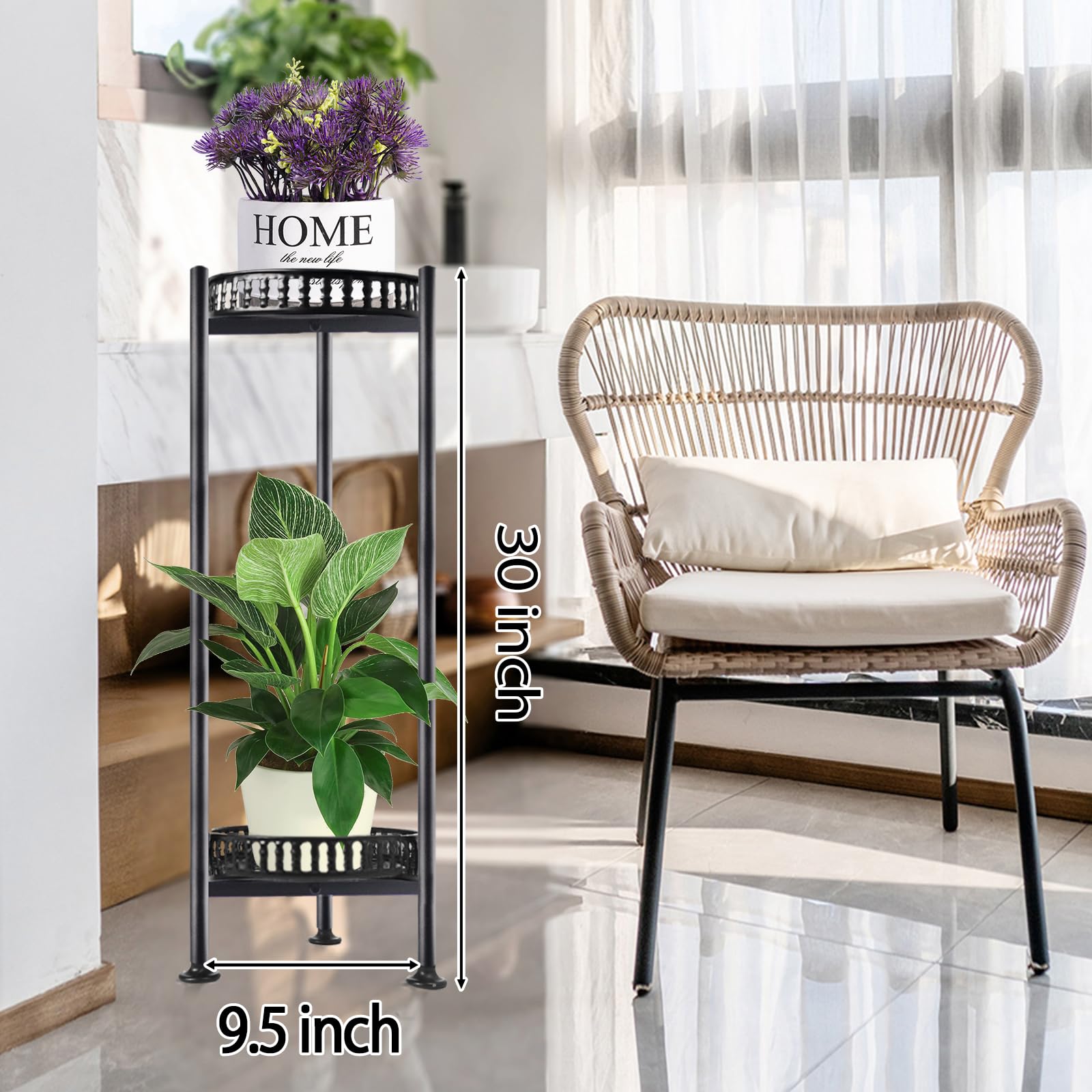 LUBORN plant stand outdoor garden placement on deck or patio.