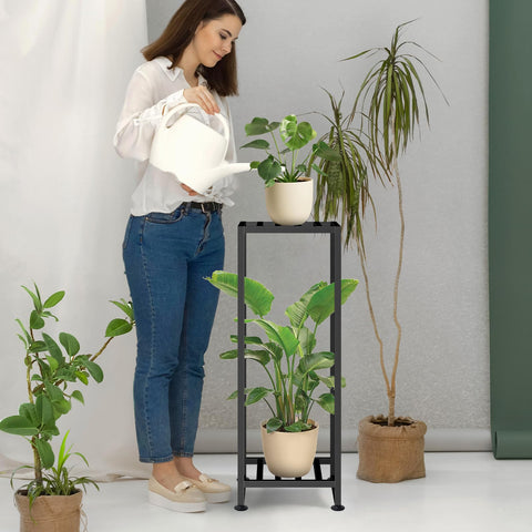 LUBORN plant stand outdoor patio shot suggests weather-friendly precision and stability