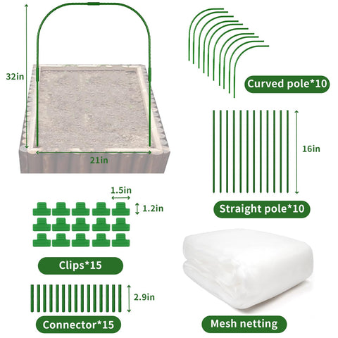 Luborn row cover draped over bed demonstrates quick protection setup.
