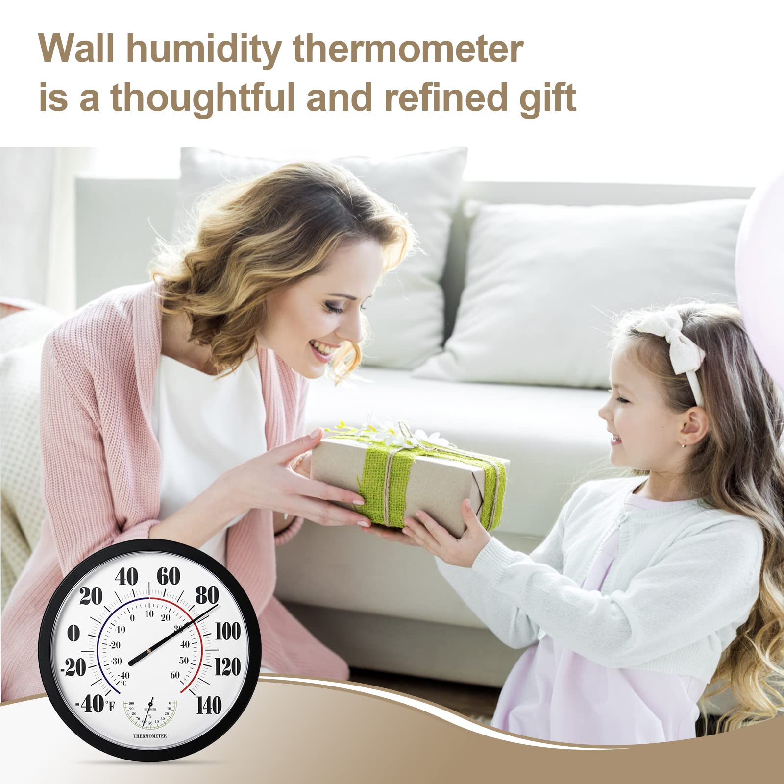LUBYBG thermometer with back calibration hole allows easy manual adjustment.