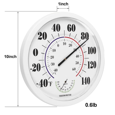 LUBYBG 10-inch thermometer ideal for office or bedroom use