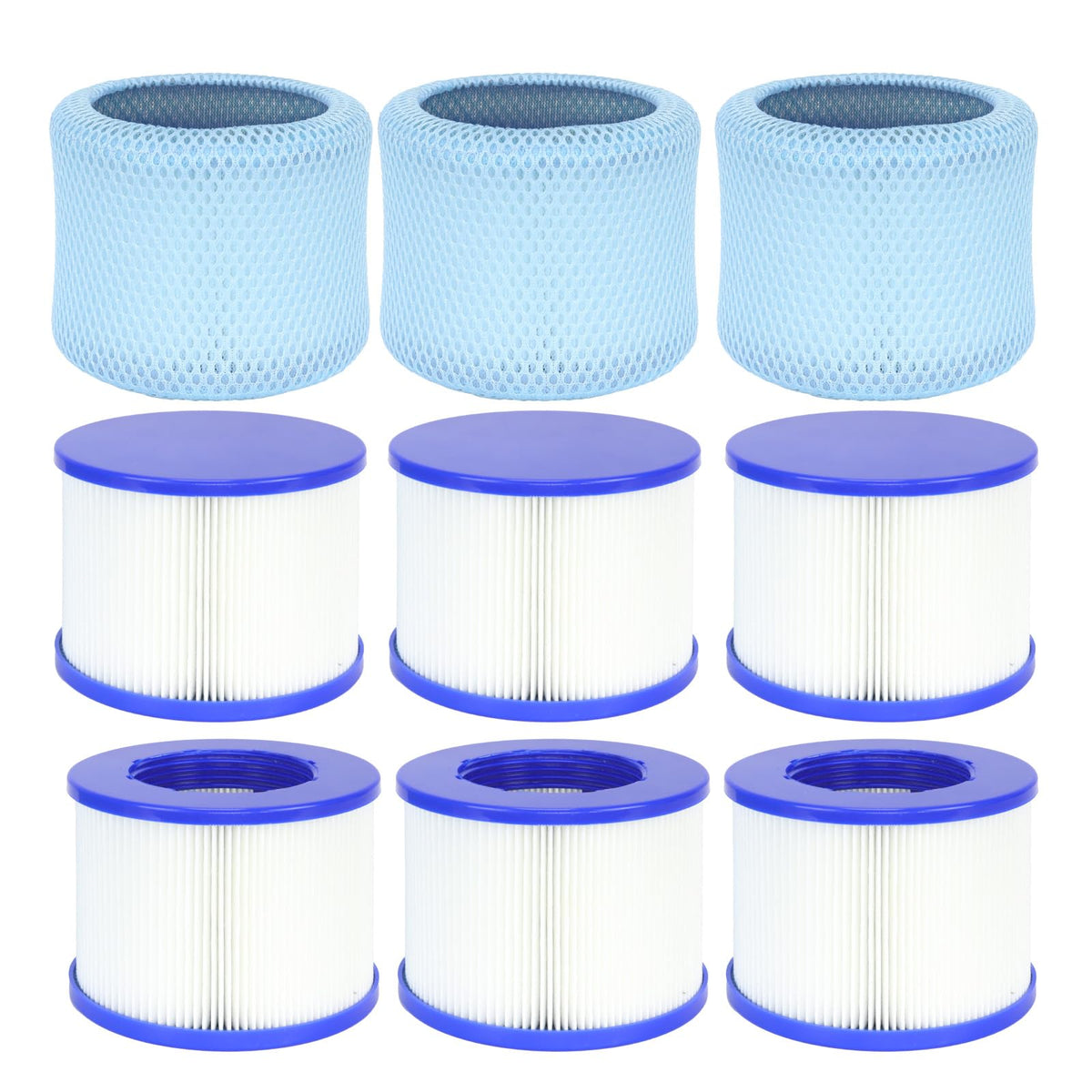 Lucasou 60% denser filter for crystal-clear spa water and easier maintenance