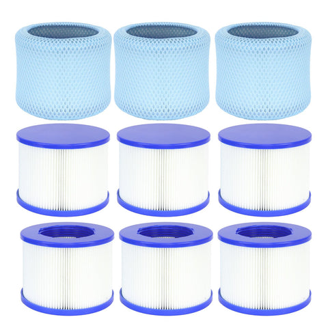 Lucasou 60% denser filter for crystal-clear spa water and easier maintenance