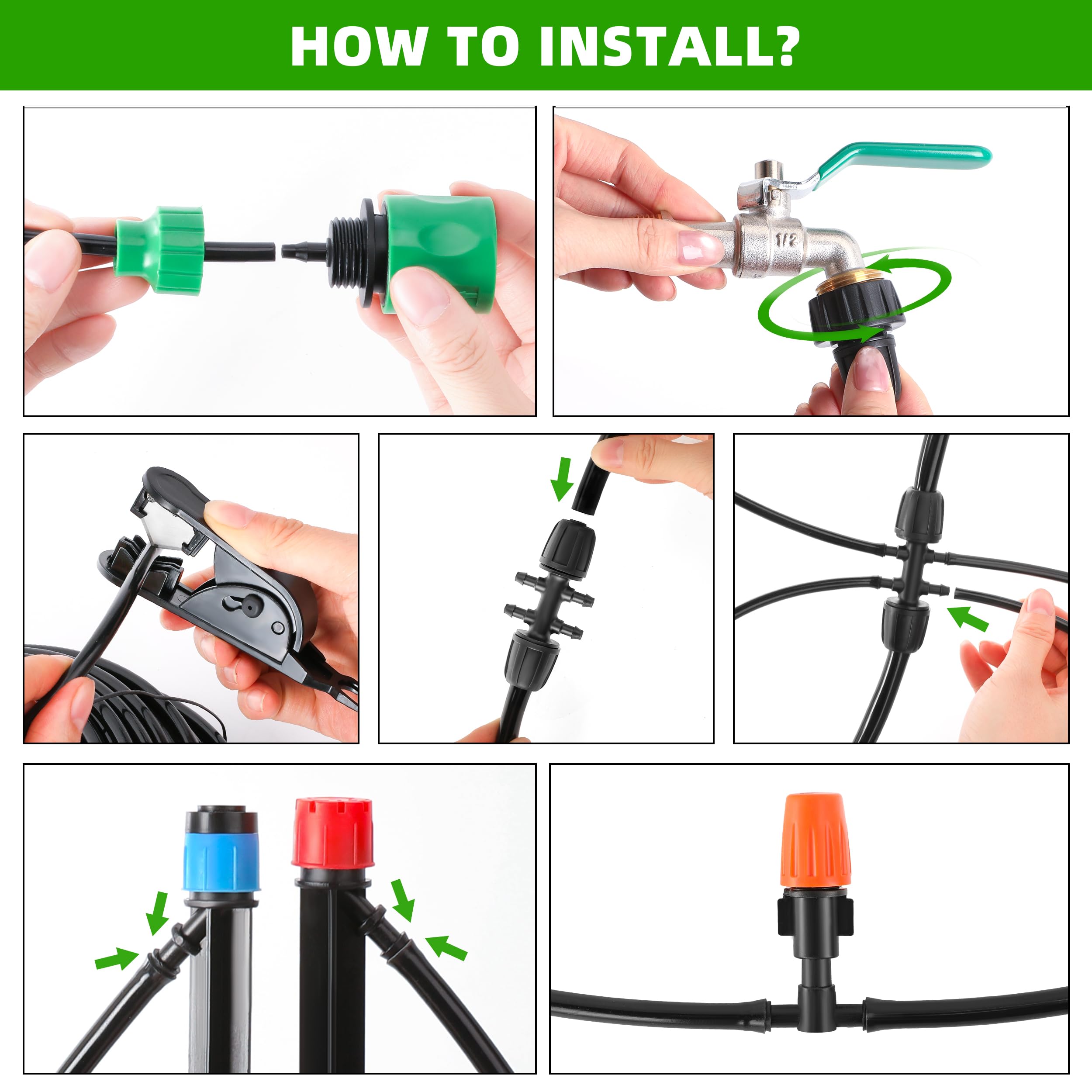 lucdnc dripper tees and nozzle tees: customize flow for herbs and tomatoes