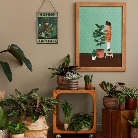 lucdnc Hoeing Ain't Easy front porch decor and indoor wall art