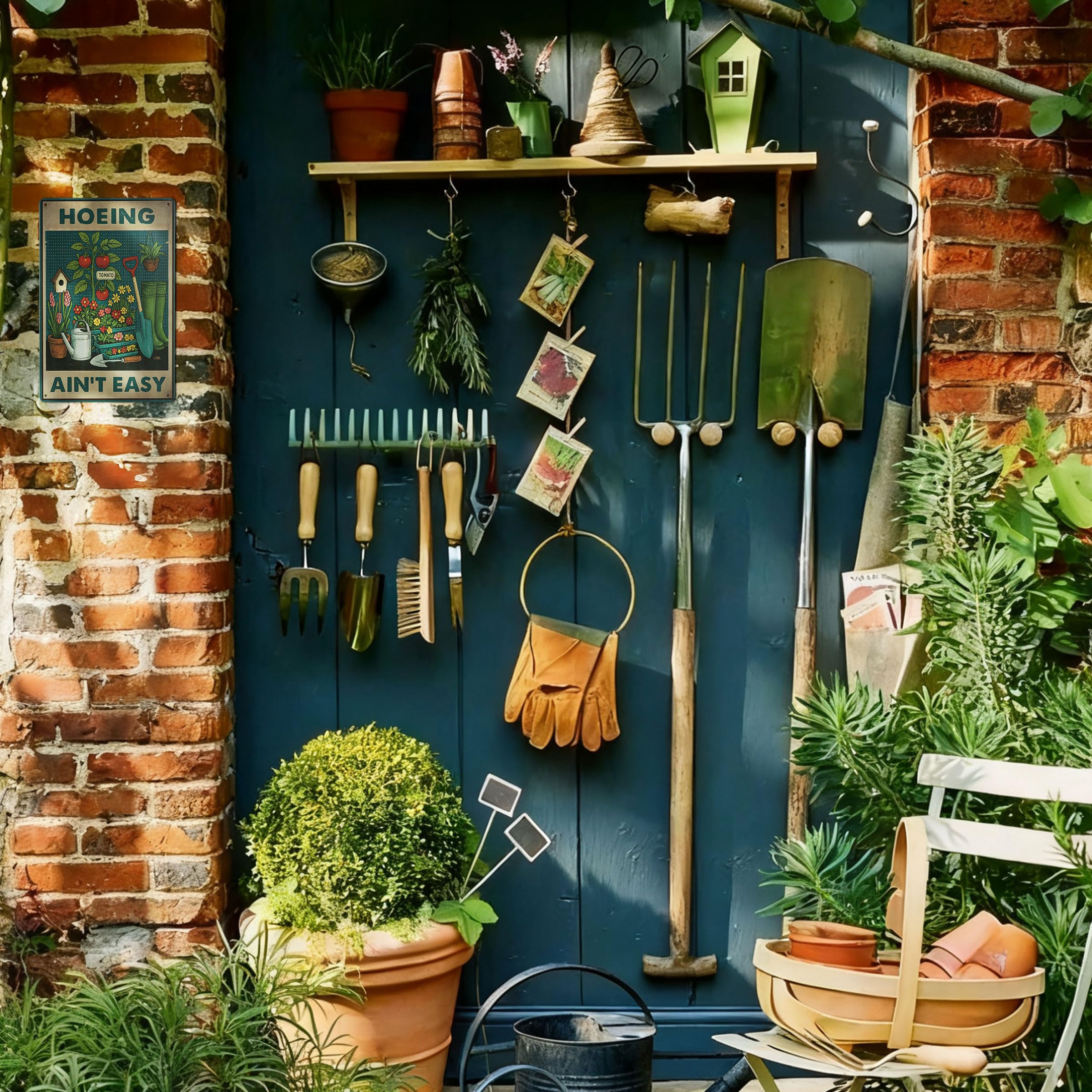 lucdnc Hoeing Ain't Easy ideal gift for women gardeners