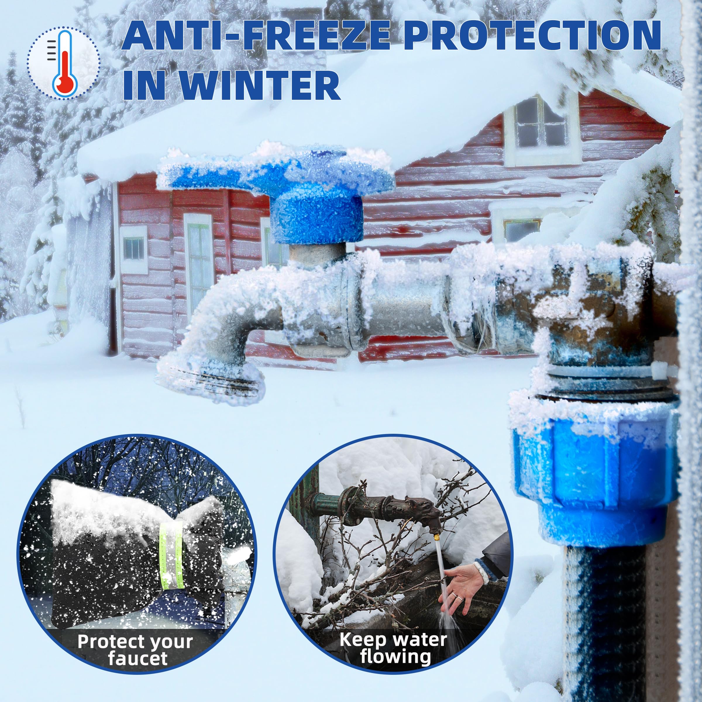 lucdnc versatile faucet cover fits garden faucets and hose bibs in frost