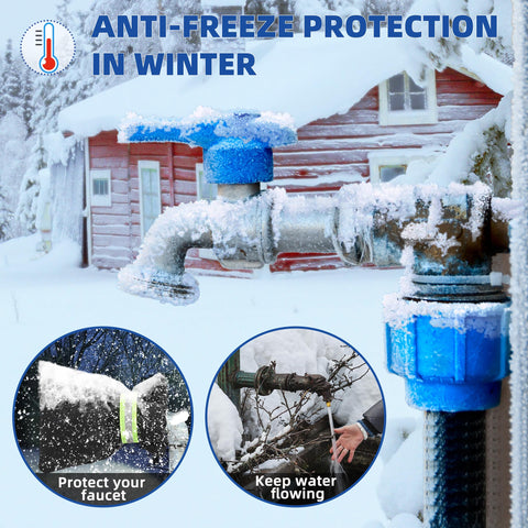 lucdnc versatile faucet cover fits garden faucets and hose bibs in frost