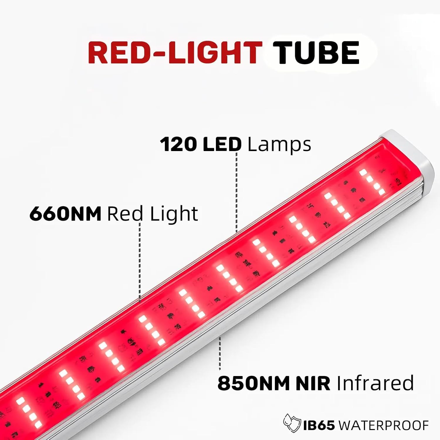 Lucear red light panel with heat-resistant casing for sauna humidity