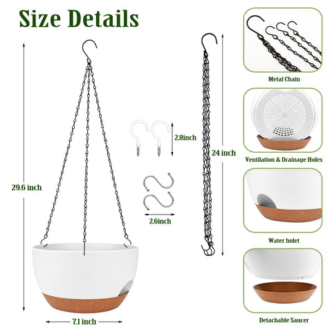Lucieblessdesign hanging planter showing self-watering reservoir feature