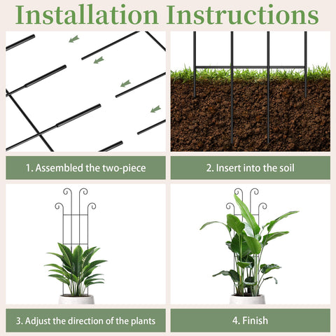 LUCKJUJU indoor outdoor plant support helps vines grow upward and stay tidy.