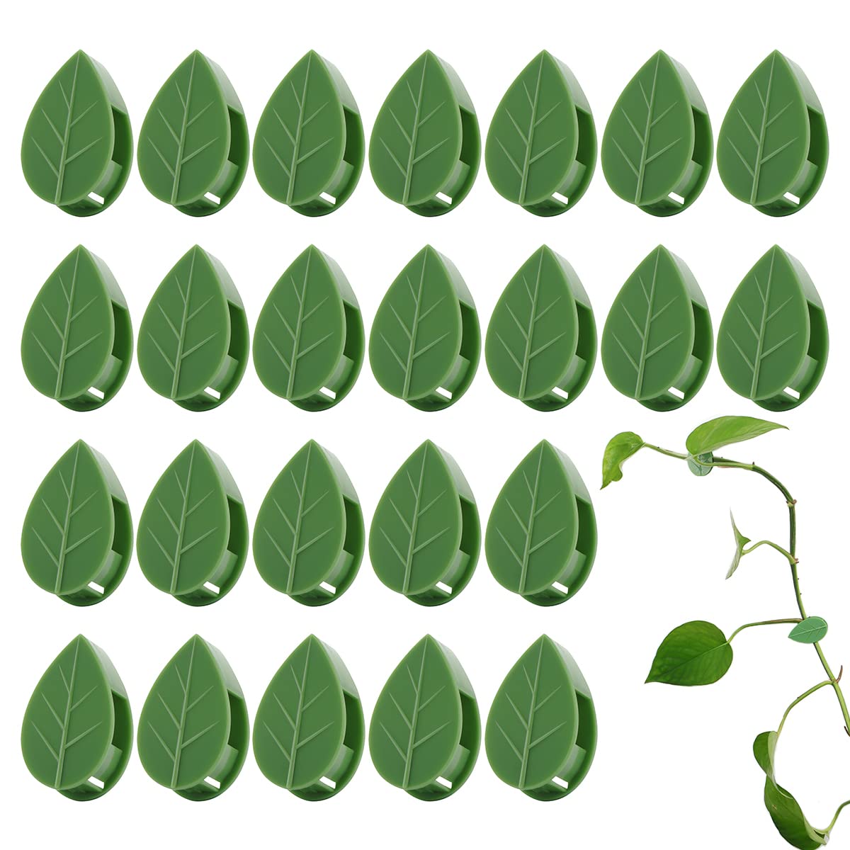 LUCKJUJU leaf-shaped clip blends with wall vines for discreet support.