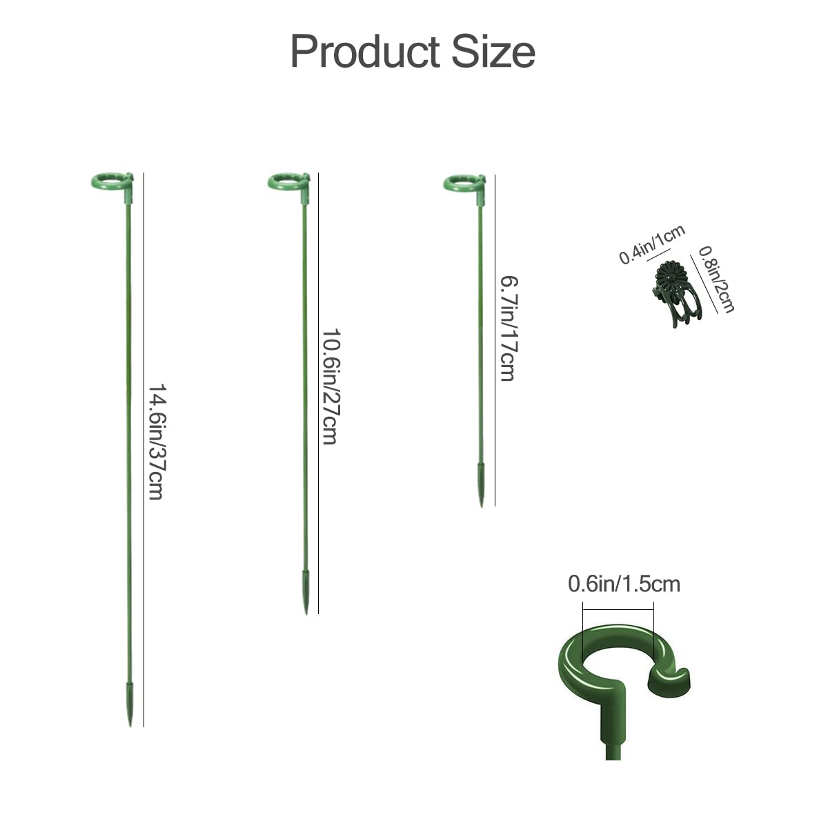LUCKJUJU top ring, prongs, and clips securely hold stems