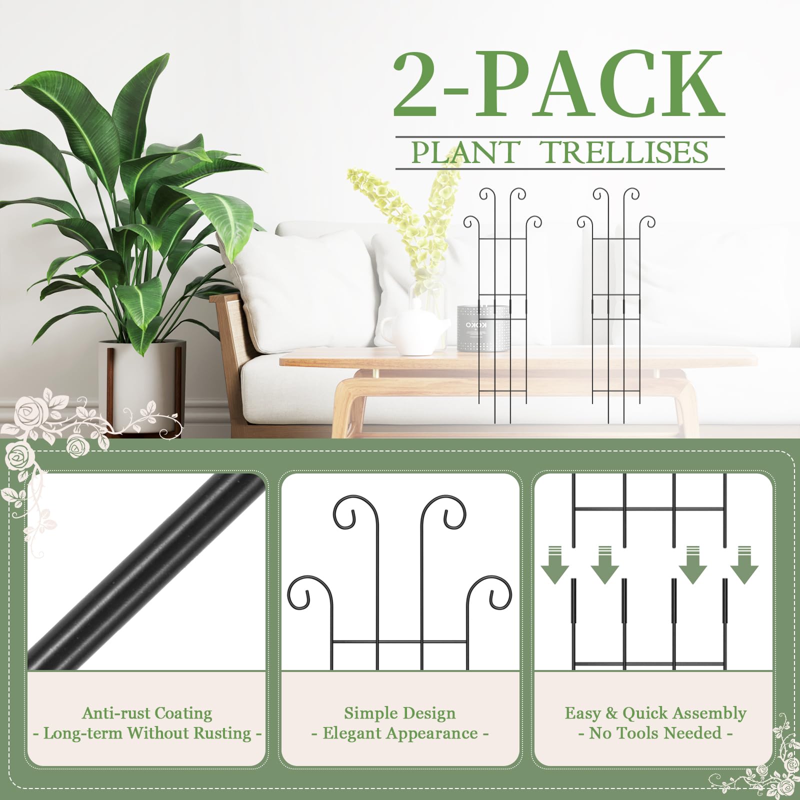 LUCKJUJU two-piece design allows quick assembly and flexible setup.
