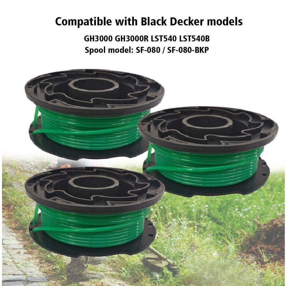 Lucky Seven GH3000 spool close-up reveals nylon line for reliable edge cuts.
