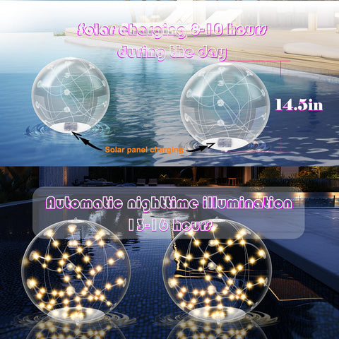 LuckSky floating LED balls with remote for easy mode and brightness control