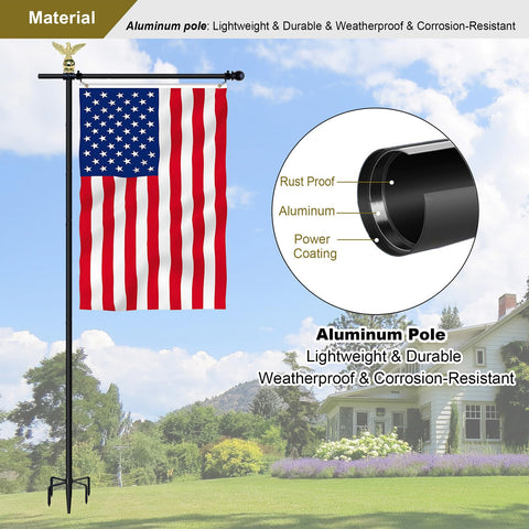 Luckupper garden flag display solution ideal for seasonal banners and decor.