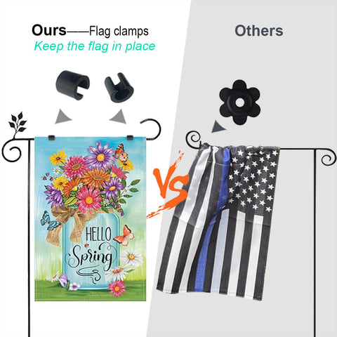 Luckupper tiger clip with ring keeps flags stable in rain