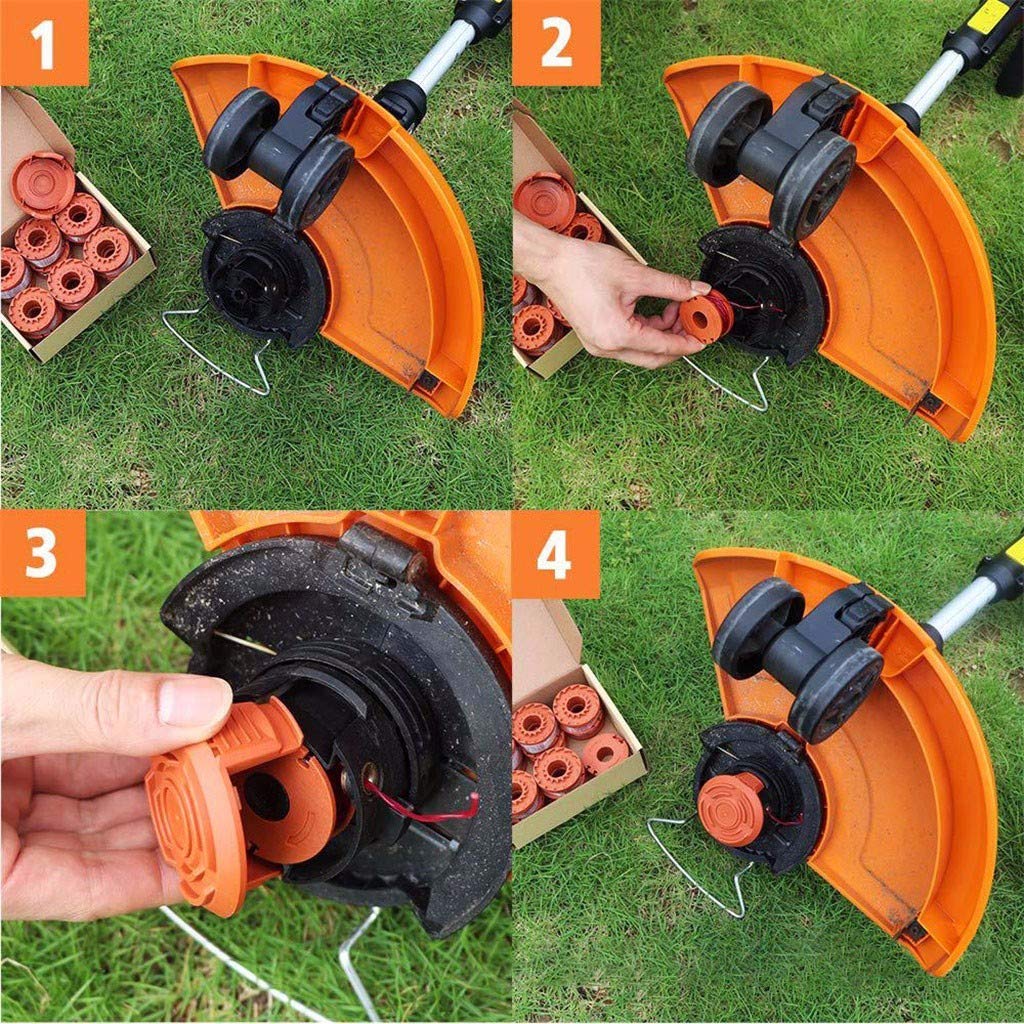 Lucky Seven replacement caps included for Worx WA0010 spool compatibility.
