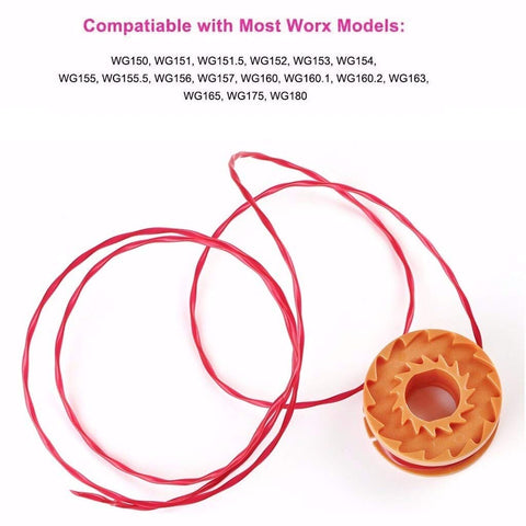 Lucky Seven Worx compatible spool with auto feed reduces manual winding.