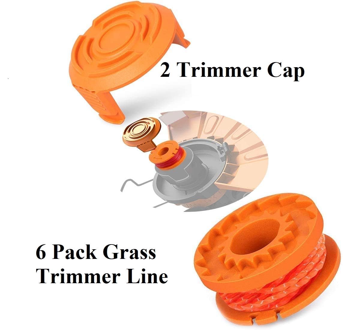 Lucky Seven Worx trimmer line, 10 ft, designed for clean cuts.