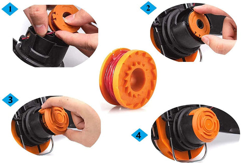 Lucky Seven Worx weed eater spool kit for WG series replacement.