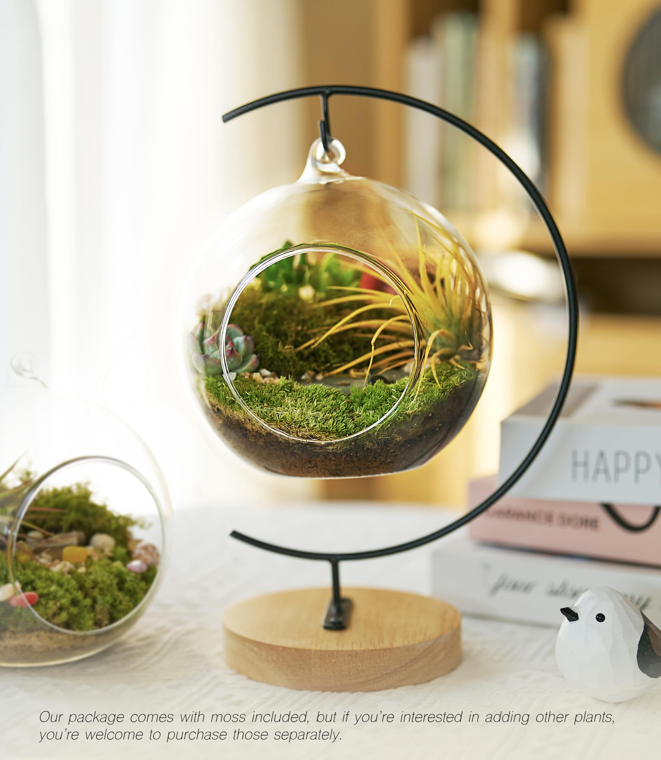 LuckyRunes spray bottle and tweezers simplify delicate moss placement.