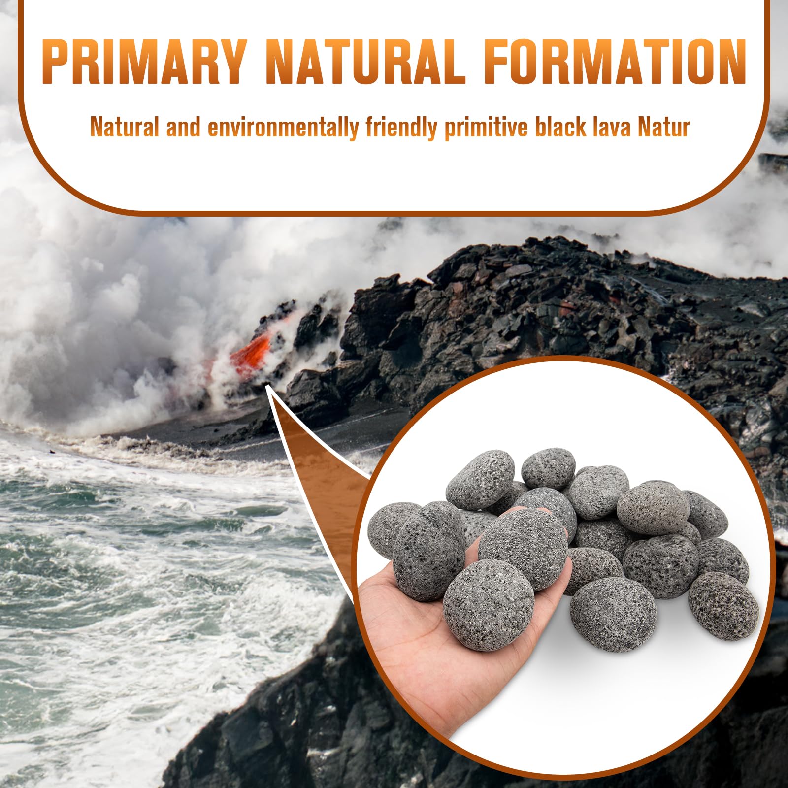 LuckySlycyc lava rocks in fire pit enhancing heating and warm ambiance
