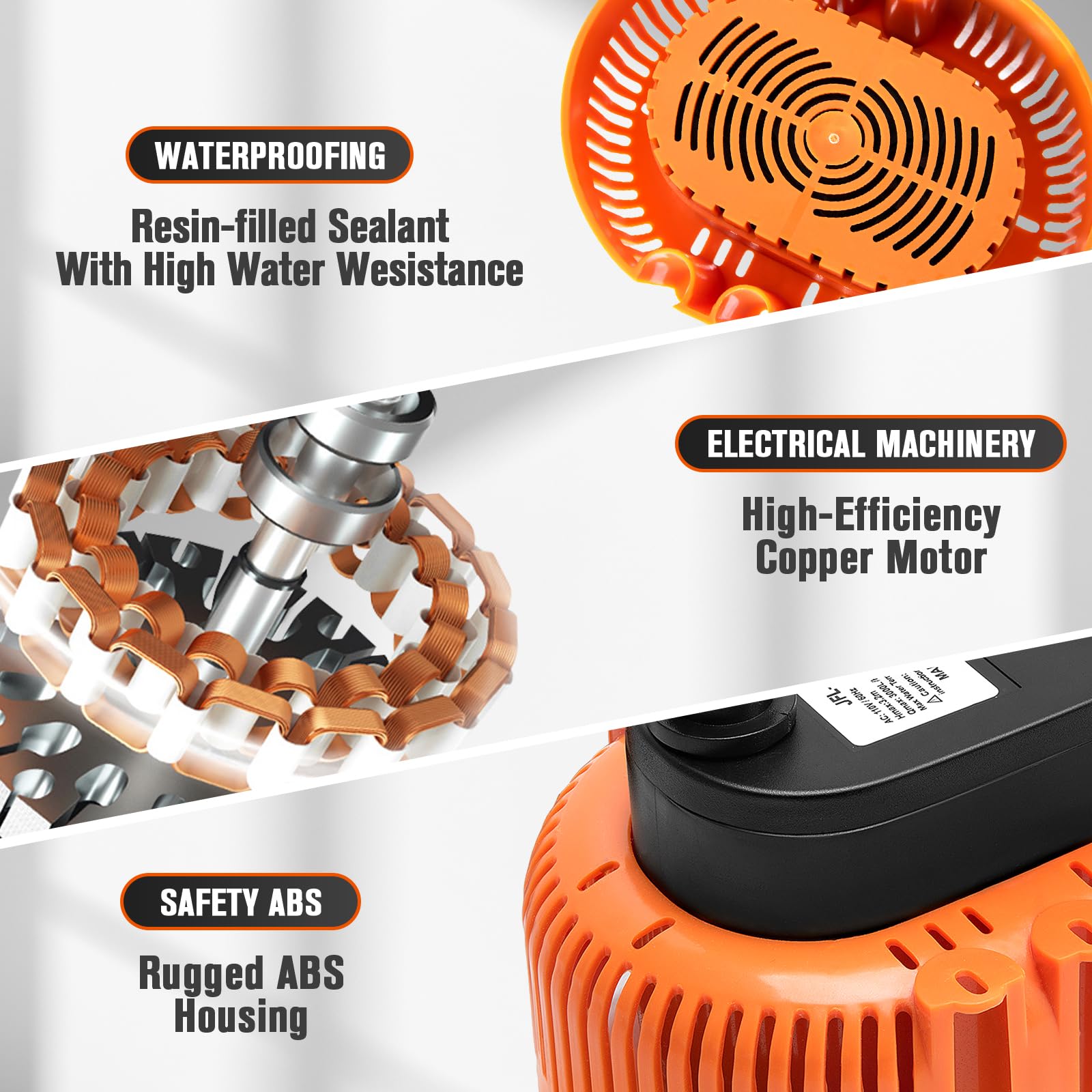 LuckySlycyc submersible water pump ideal for basement drainage