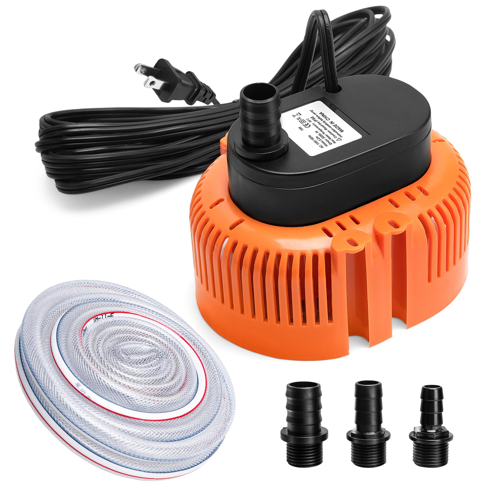 LuckySlycyc sump pump in orange for above ground pool draining
