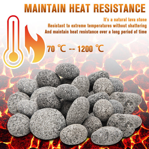 LuckySlycyc tumbled lava rocks with smooth edges for safe handling and elegant display