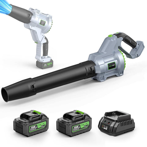 LUCKYTECH cordless leaf blower with 680 CFM for efficient yard cleanup
