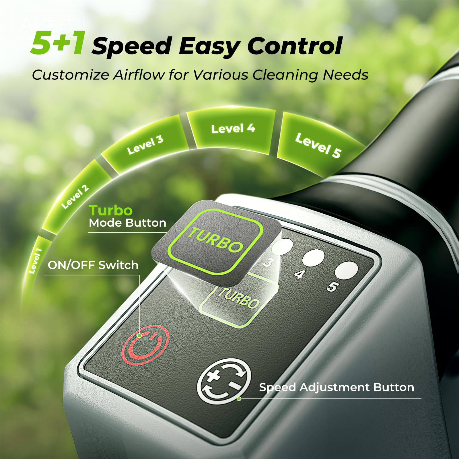 LUCKYTECH ergonomic handle provides secure grip during use.