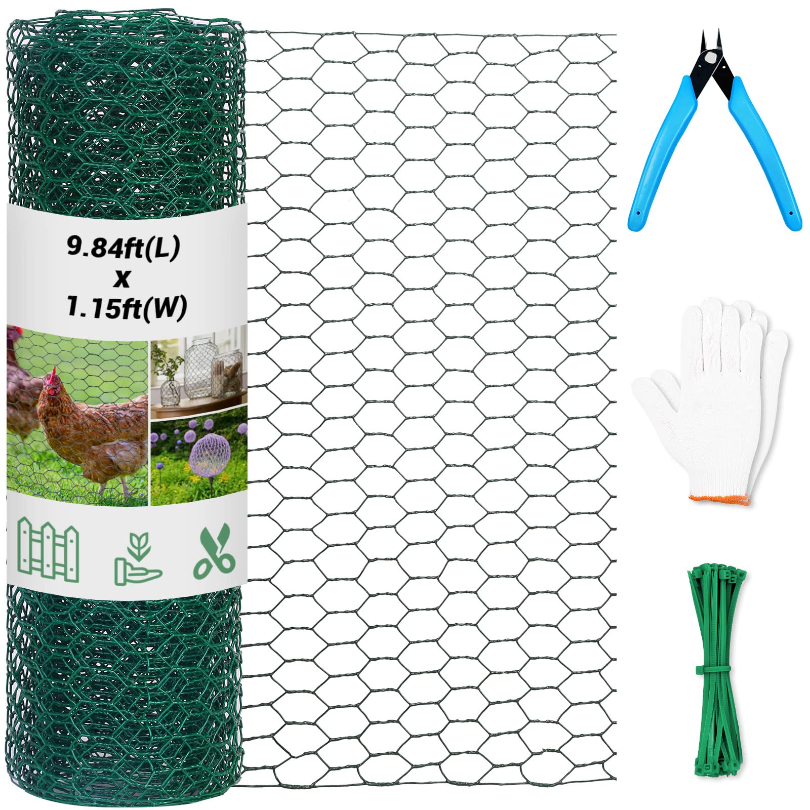 Lucomb chicken wire roll edge for easy unrolling in projects