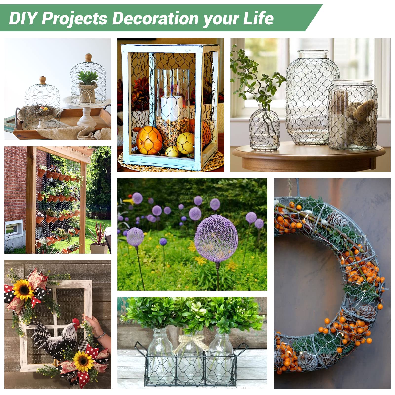 Lucomb floral craft frame using hex mesh for wreaths