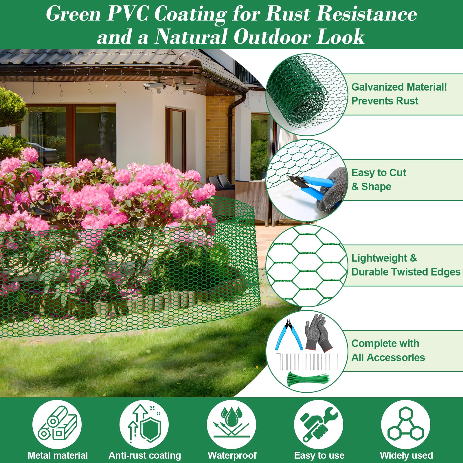 Lucomb plant protector hexagonal mesh providing breathable cages for sun and water