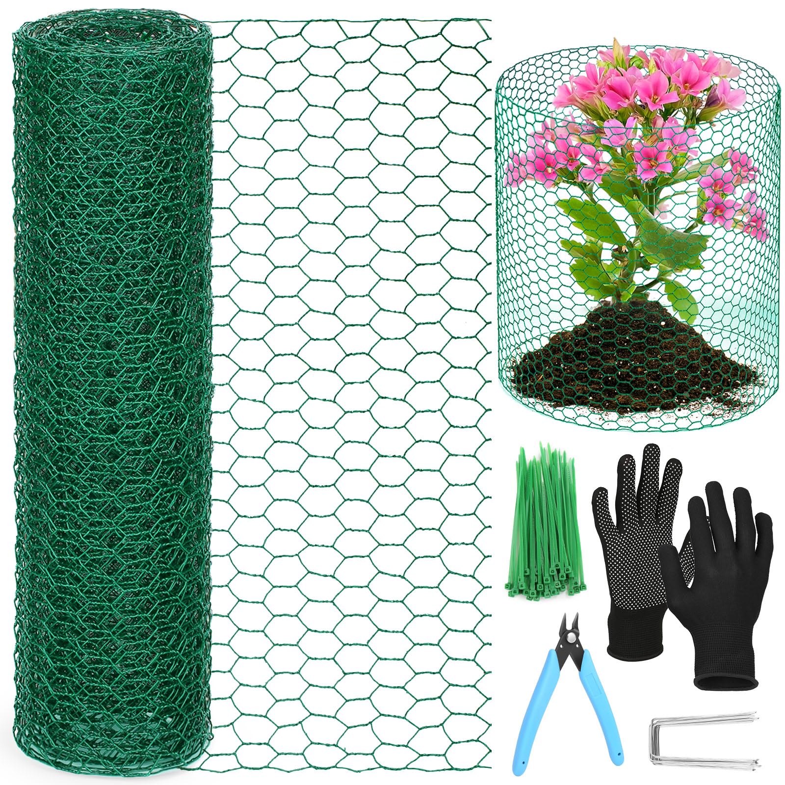 Lucomb plant protector roll 157x120-inch for customizable cages guarding outdoor plants.