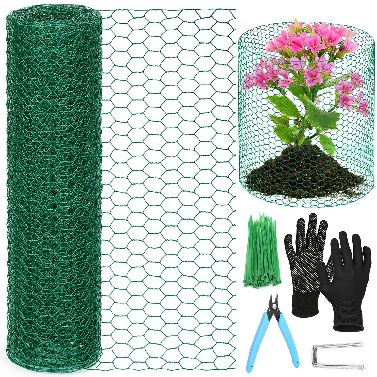 Lucomb plant protector roll 157x120-inch for customizable cages guarding outdoor plants.