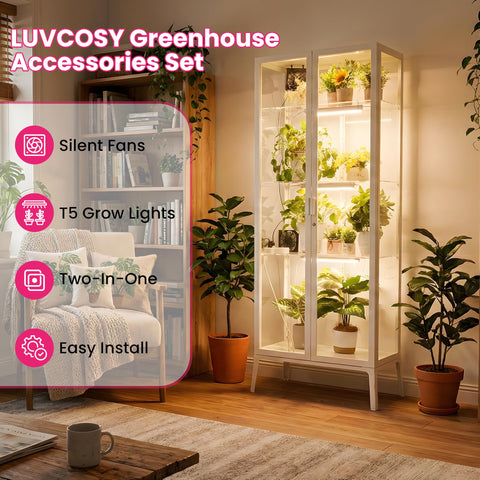 LUVCOSY four-light kit includes adapters and ties for neat installation.