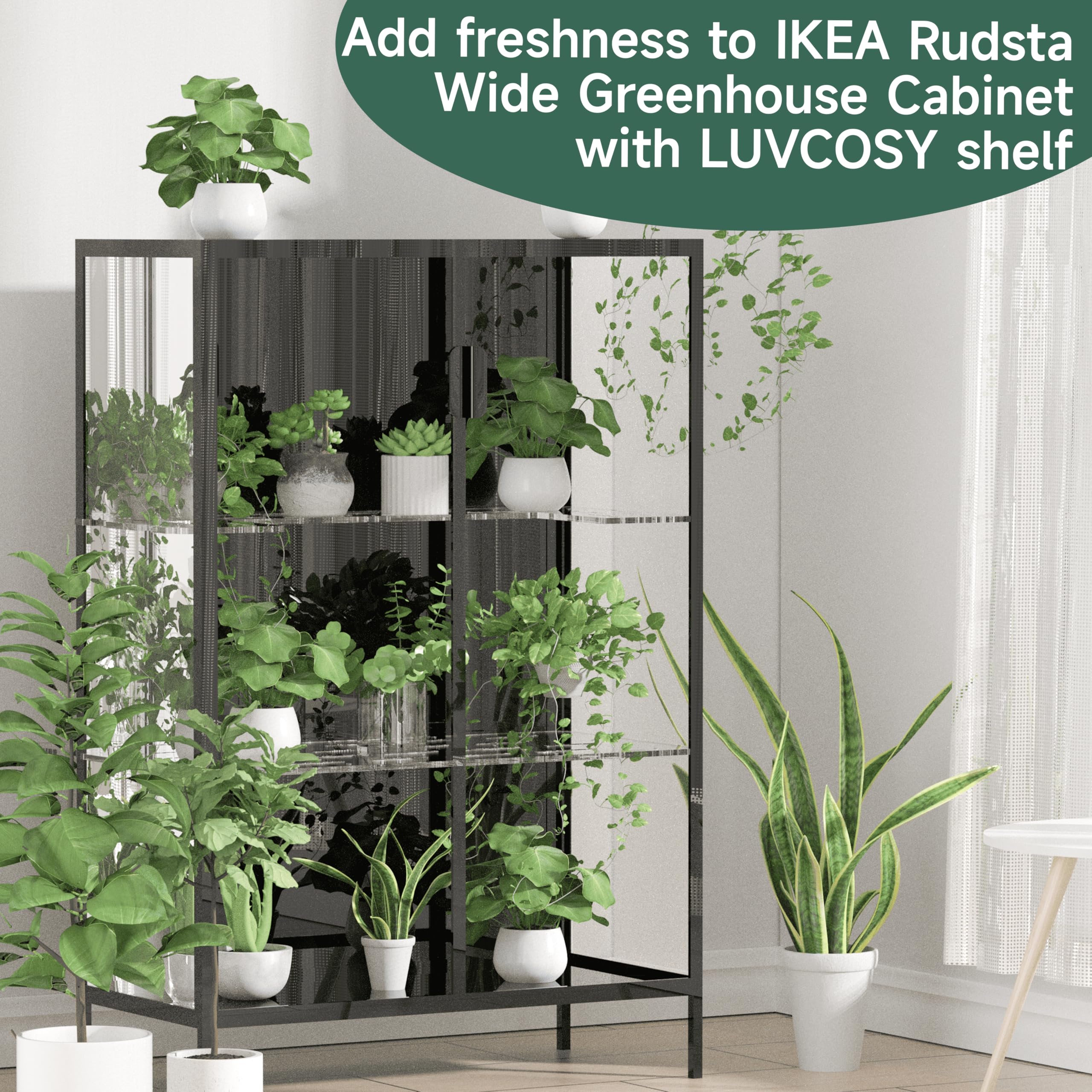 LUVCOSY garden cabinet setup improves airflow and cable organization.