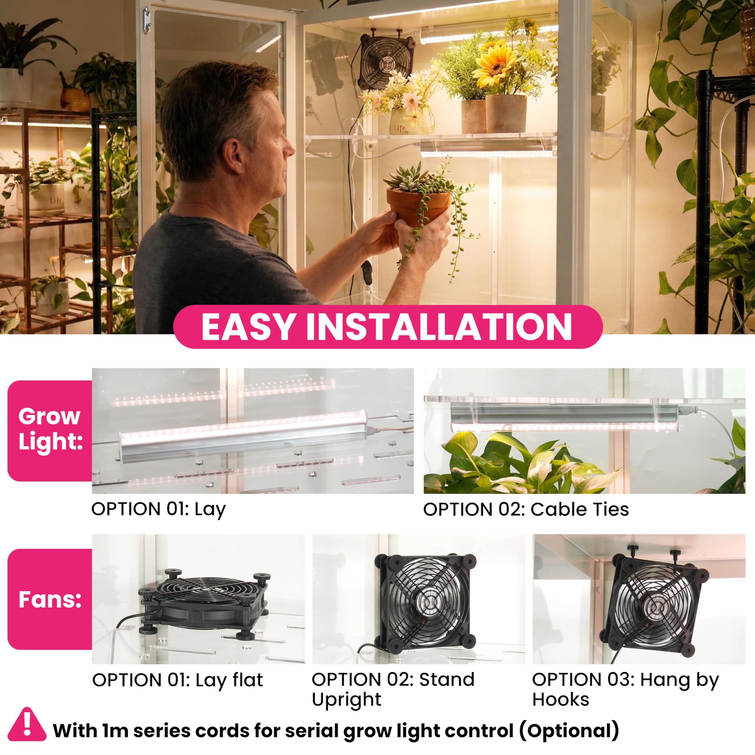 LUVCOSY all-in-one set fits IKEA-style cabinets for compact plant rooms.