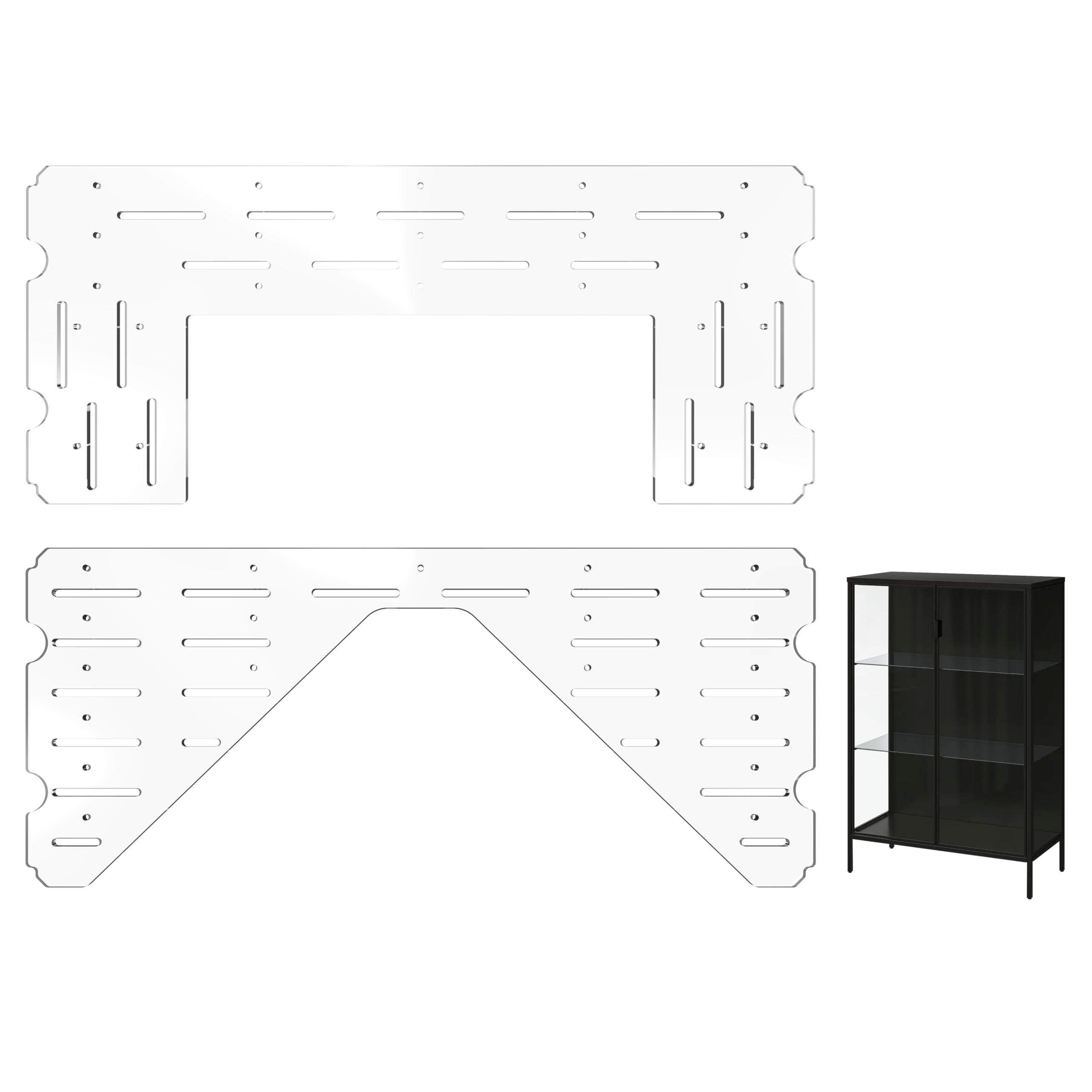 LUVCOSY Rudsta wide shelf triangle enhances plant display with stable support.