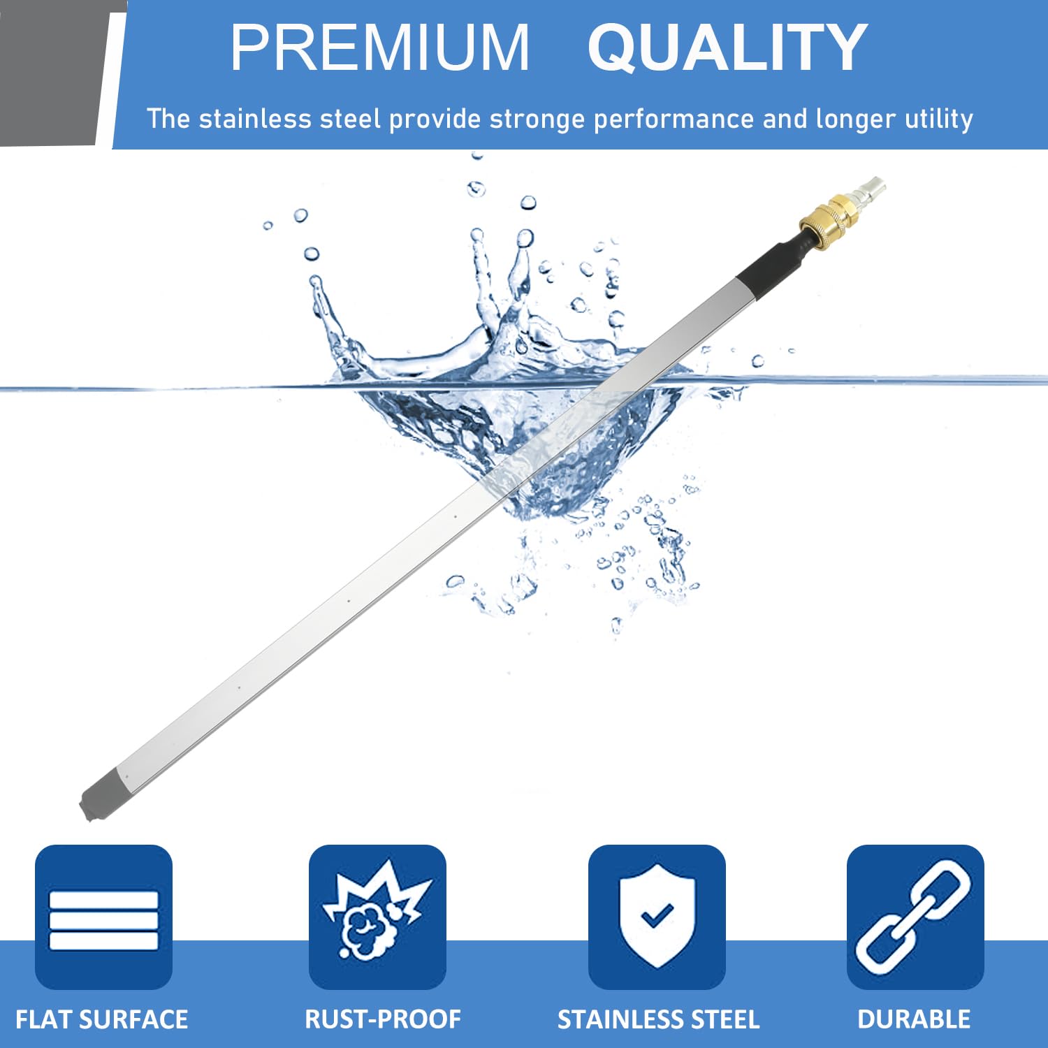 Lucstar jet-type nozzle delivers strong water or air flow.