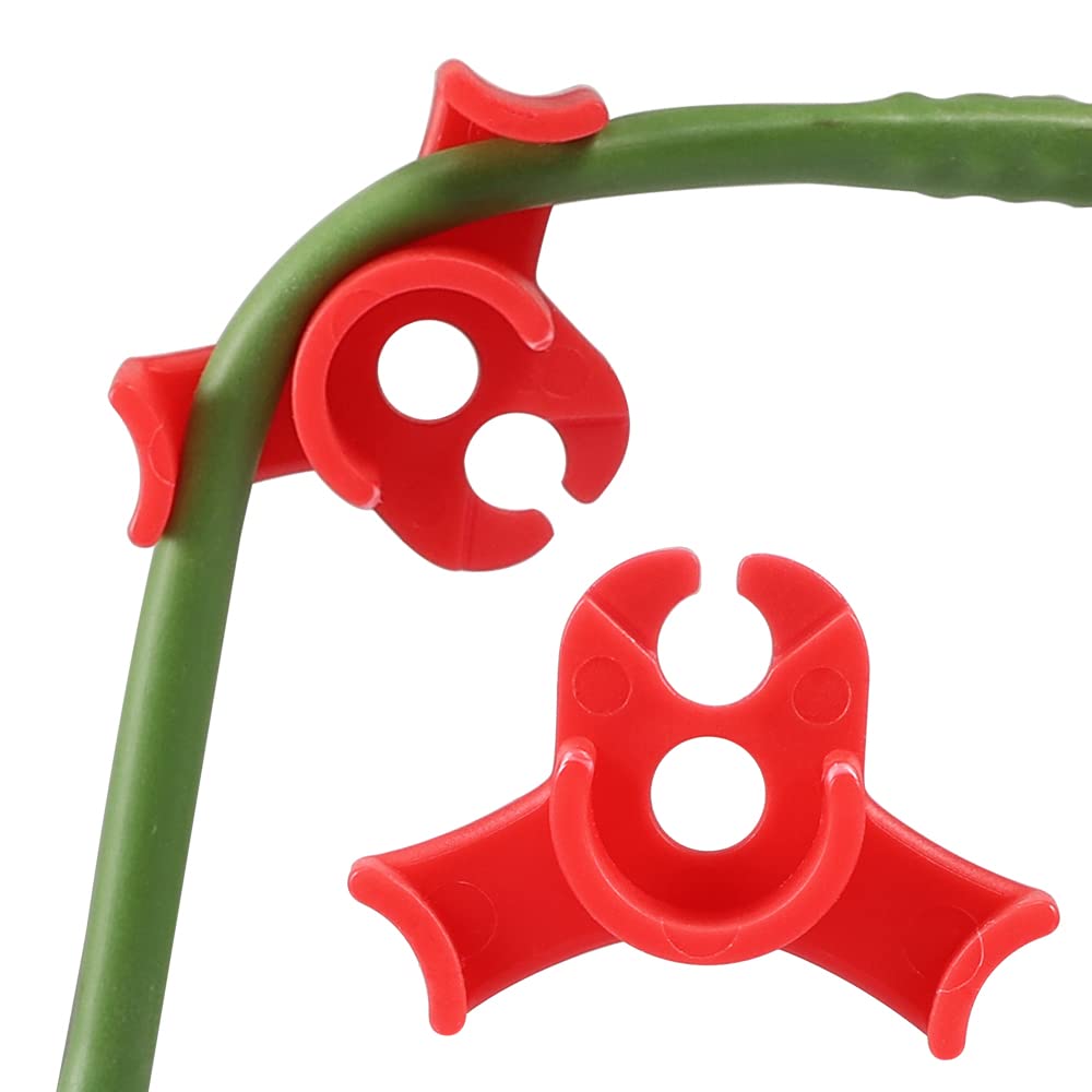 LucyPhy Plant Bender circle-style red clip supports even growth and light exposure