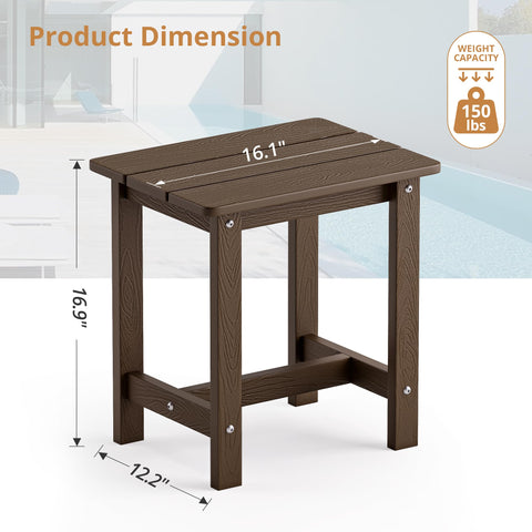 LUE BONA dark brown HDPS finish suits decks, porches, and poolside spaces.