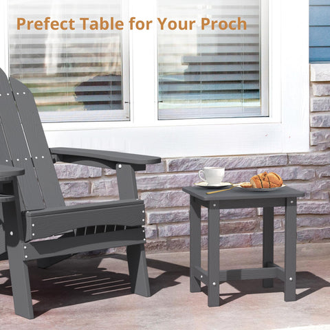 LUE BONA indoor-outdoor side table blends with living spaces.
